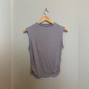 No Boundaries Sleeveless Purple Gray Muscle Tee